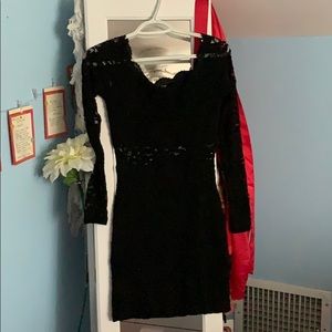 Black lace dress!